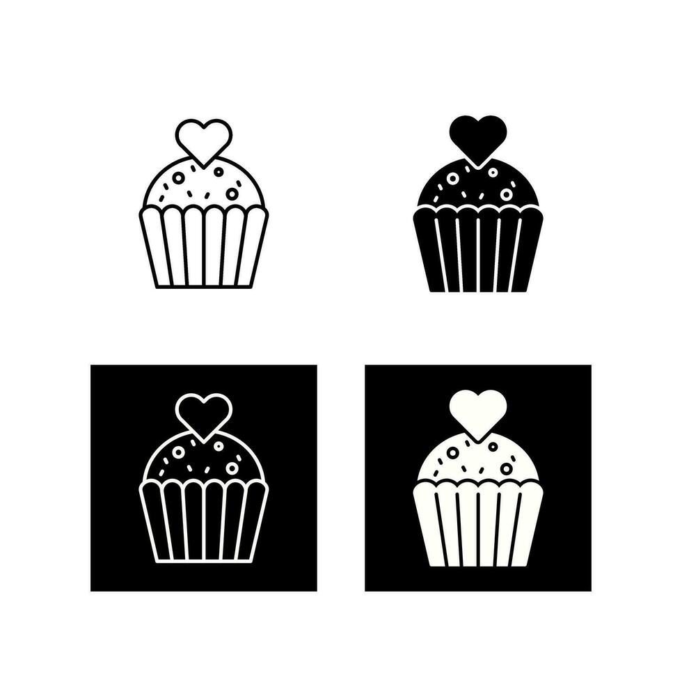 Cupcake-Vektor-Symbol vektor