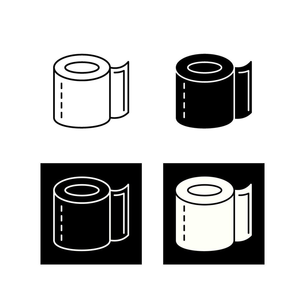 toalett papper vektor ikon