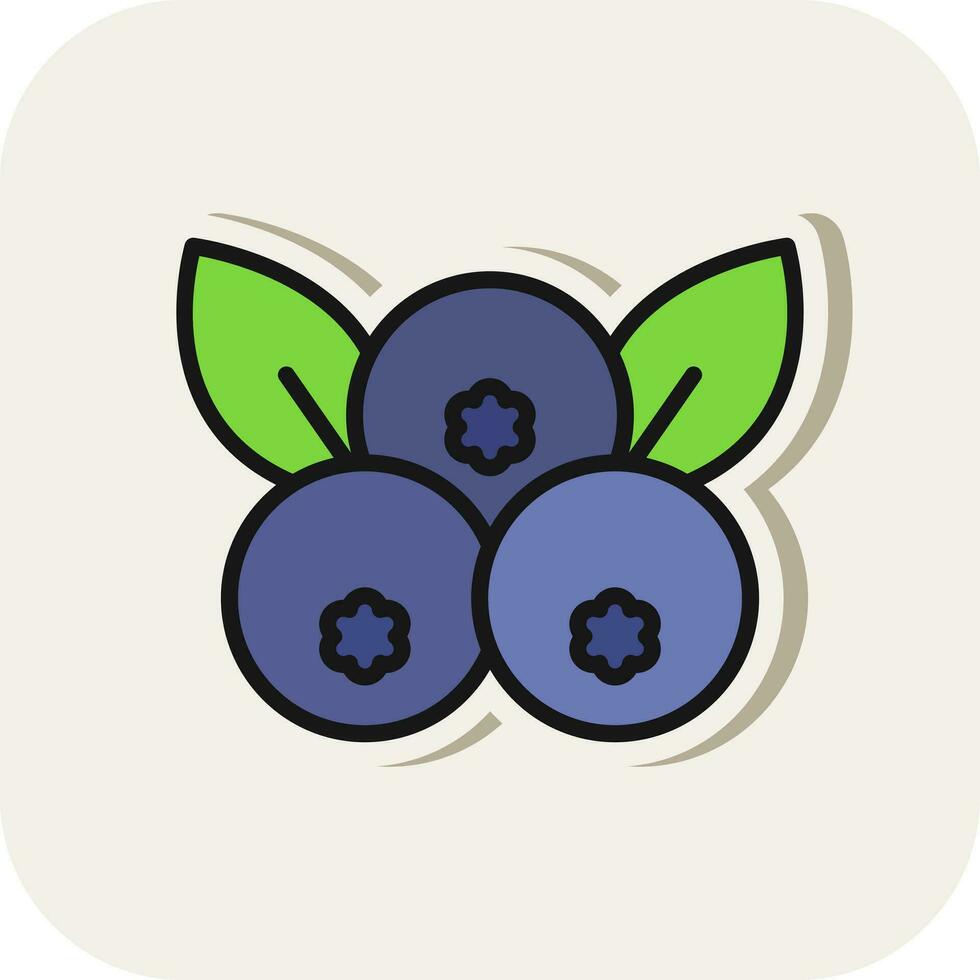 Blaubeer-Vektor-Icon-Design vektor