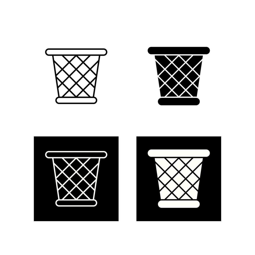 Papierkorb-Vektor-Symbol vektor