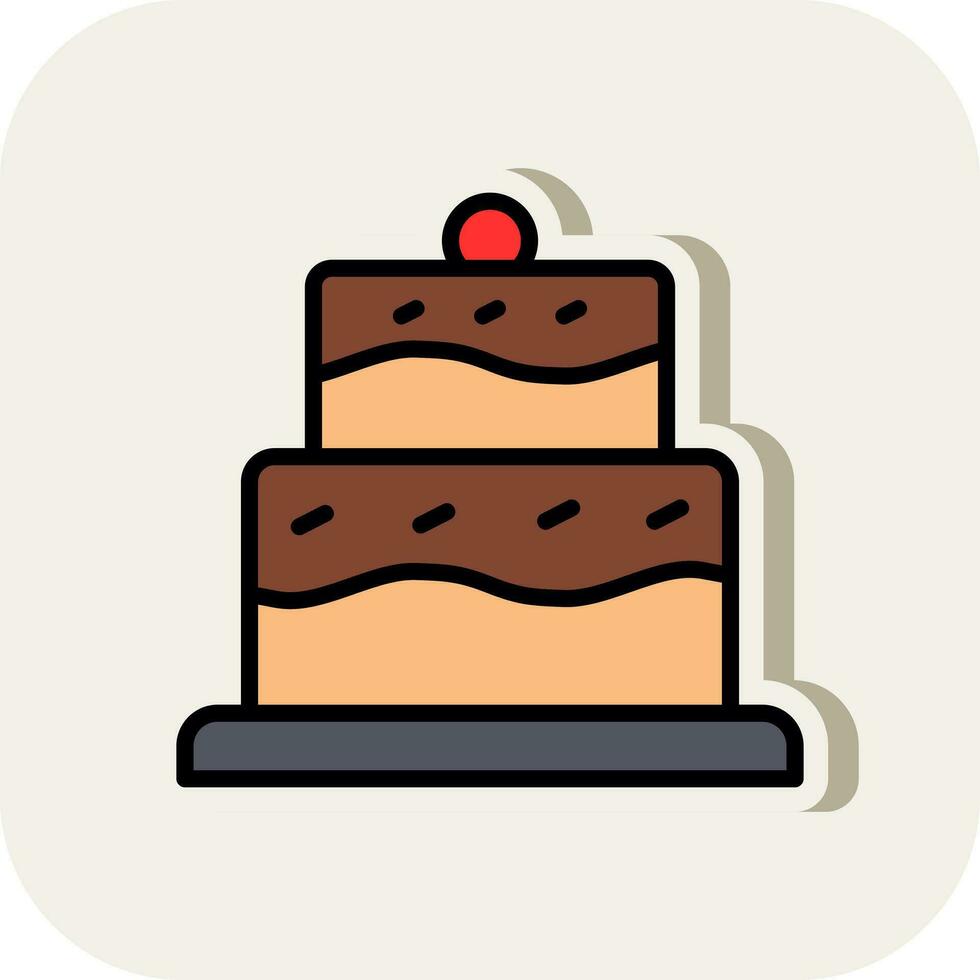 Geburtstag Kuchen Vektor Symbol Design