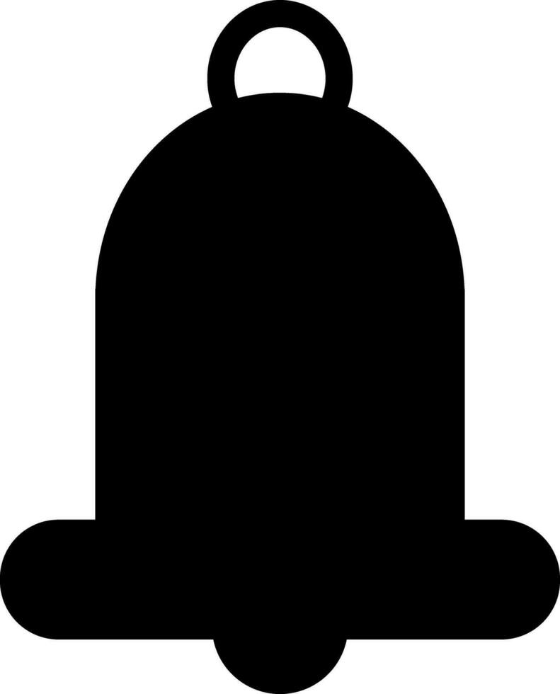 gestalten von festlich Weihnachten Glocke. Kontur Neu Jahr Glocke Symbol von Anfang von Urlaub Symbol. einfach schwarz und Weiß Silhouette Vektor Symbol isoliert auf Weiß Hintergrund