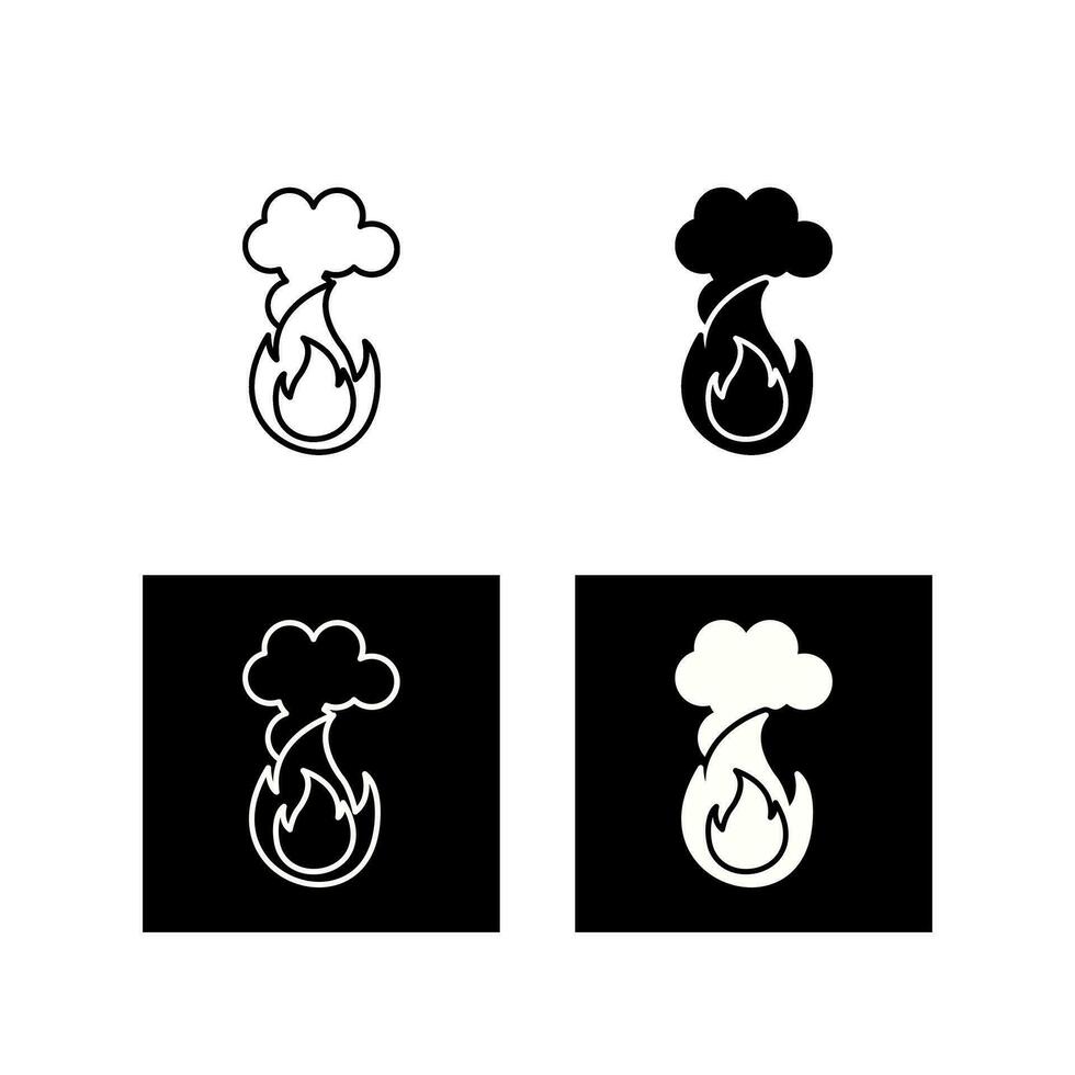 brand förorening vektor ikon