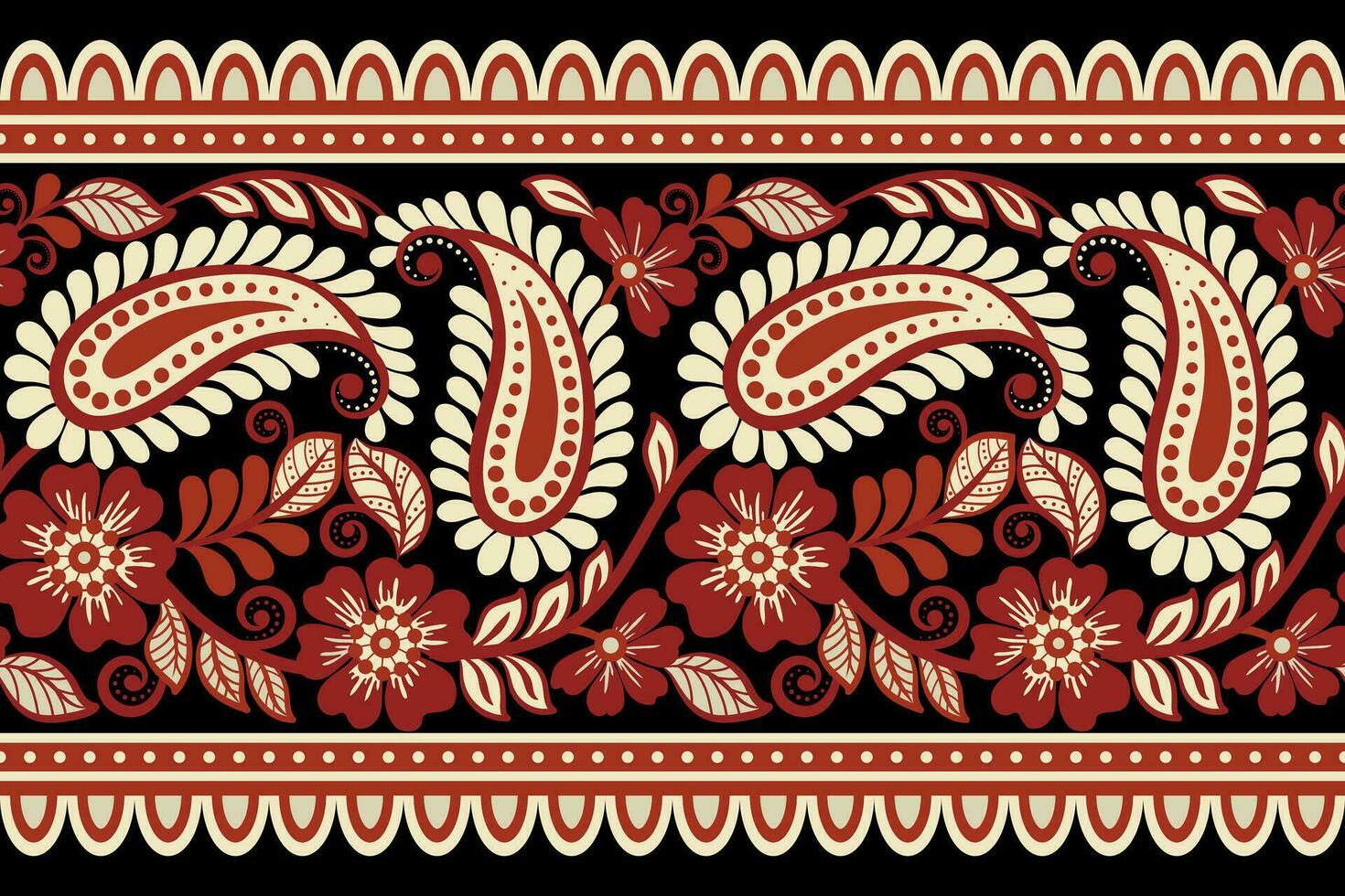 botanisk sömlös. bakgrund sömlös mönster geometrisk etnisk mönster design för bakgrund, matta, tapet, Kläder, omslag, batik, tyg, utskrift textil- illustration. vektor