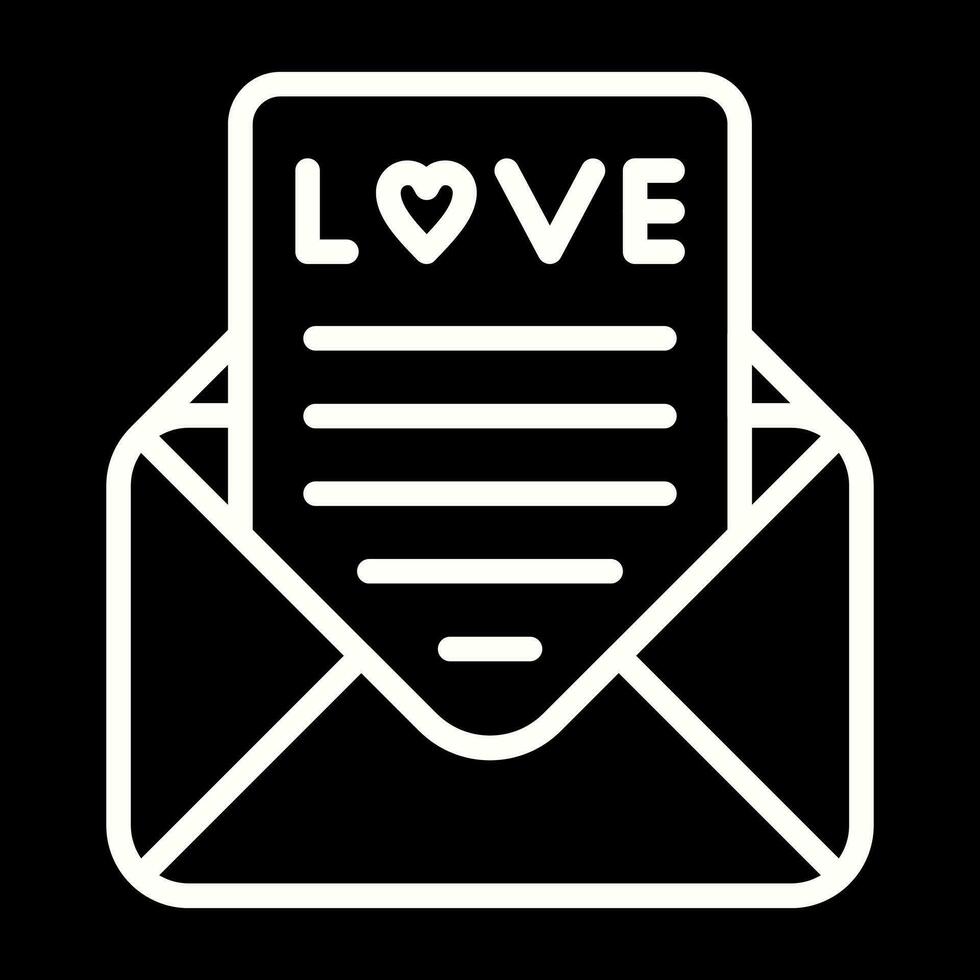 romantisch Liebe Brief Vektor Symbol