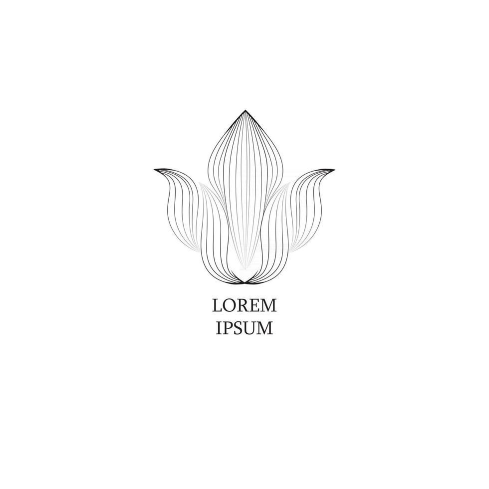 florale Logo-Design-Vorlagen im Umriss-Stil. abstraktes Blumensymbol für Monogramme und Embleme. florales Zeichen. Blume gezeichnetes Symbol. vektor