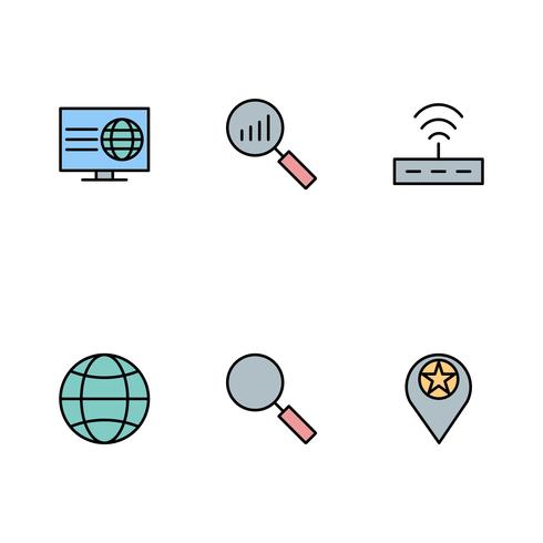 Satz von Vector SEO Search Engine Optimization Icons