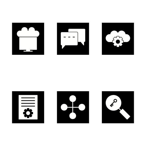 Satz von Vector SEO Search Engine Optimization Icons