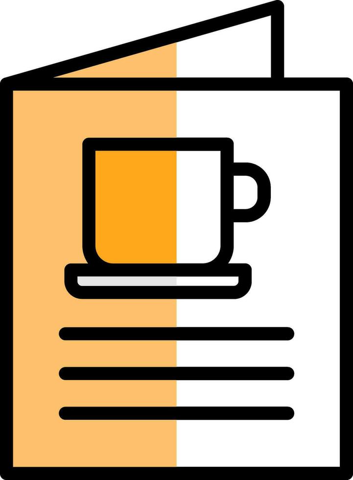 Kaffee-Menü-Vektor-Icon-Design vektor