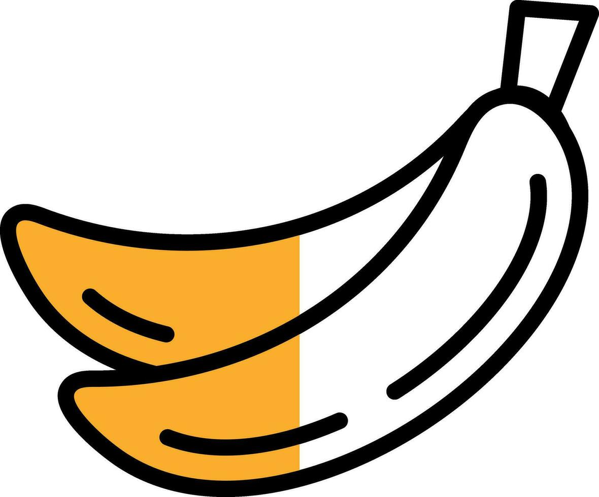 Bananen-Vektor-Icon-Design vektor