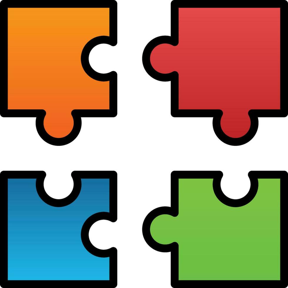 Puzzle-Vektor-Icon-Design vektor