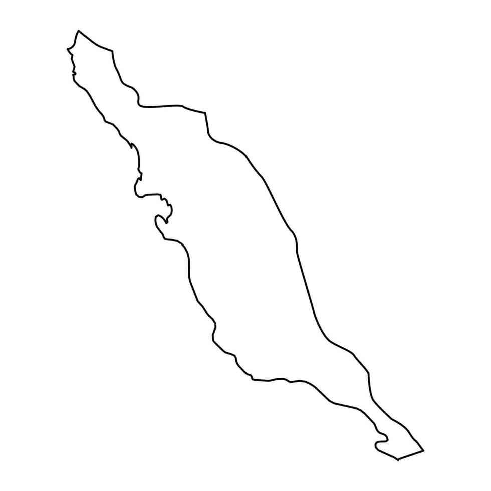 Buschehr Provinz Karte, administrative Aufteilung von Iran. Vektor Illustration.