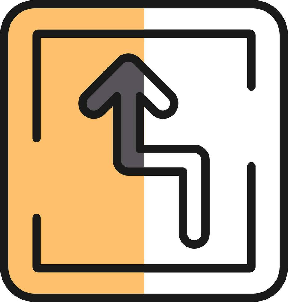 sicksack- pil vektor ikon design
