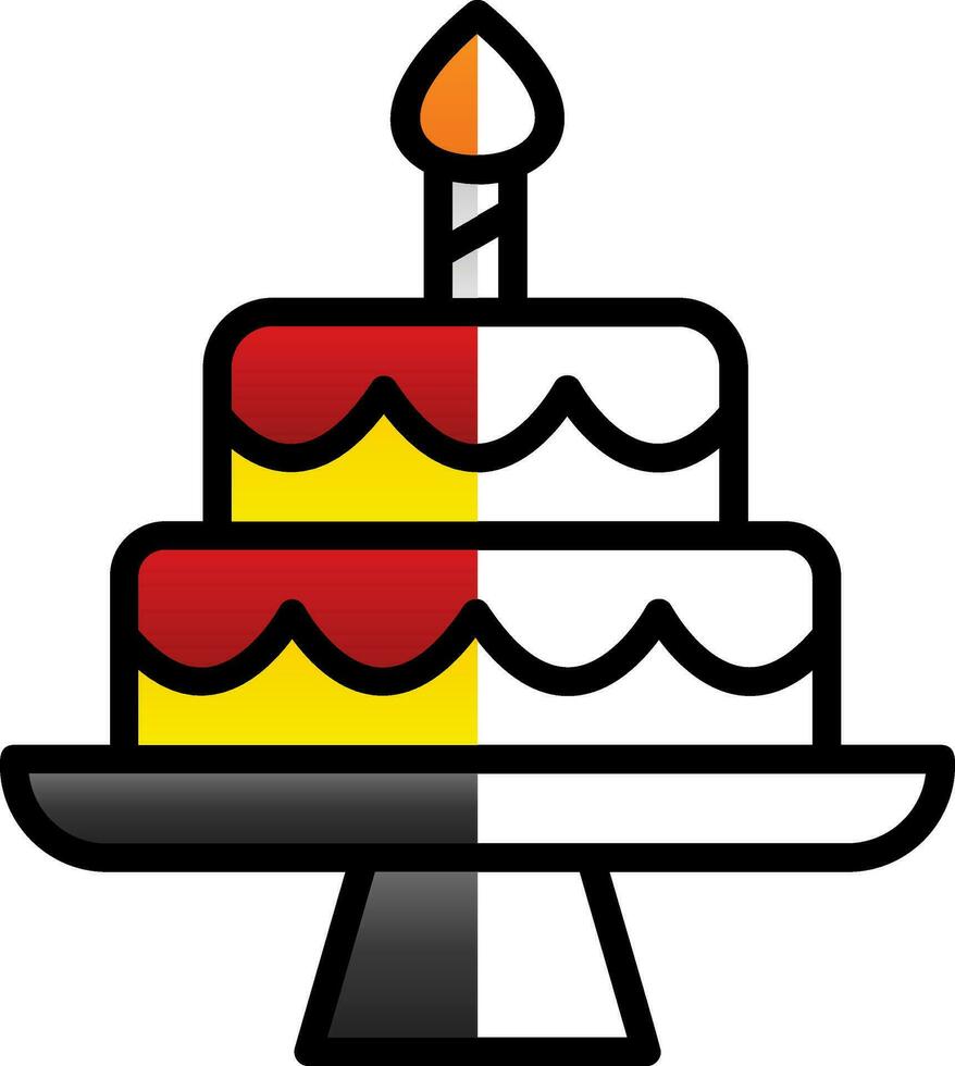 Kuchen-Vektor-Icon-Design vektor