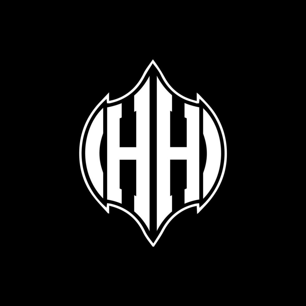 hh brev logotyp. hh kreativ monogram initialer brev logotyp begrepp. hh unik modern platt abstrakt vektor brev logotyp design.