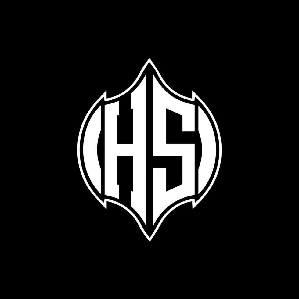 hs brev logotyp. hs kreativ monogram initialer brev logotyp begrepp. hs unik modern platt abstrakt vektor brev logotyp design.