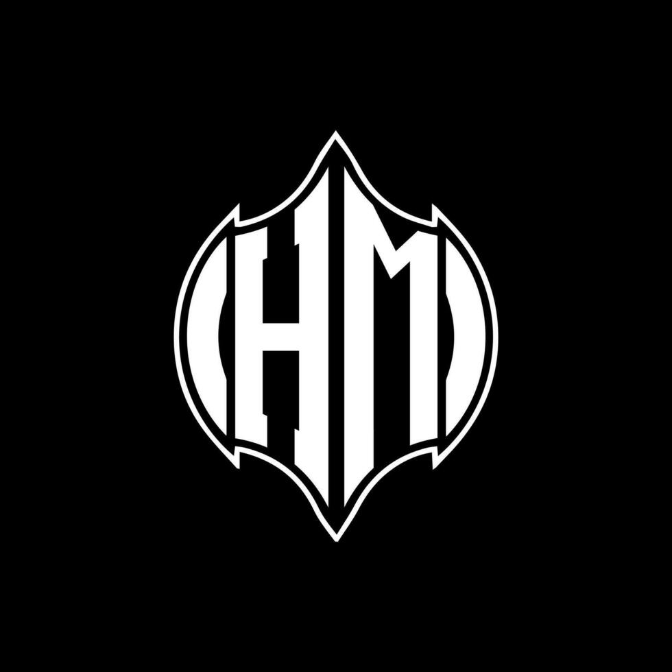 hm brev logotyp. hm kreativ monogram initialer brev logotyp begrepp. hm unik modern platt abstrakt vektor brev logotyp design.