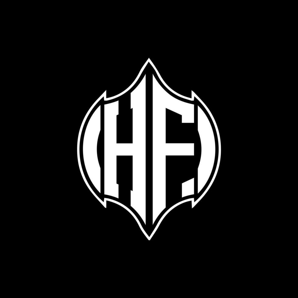 hf brev logotyp. hf kreativ monogram initialer brev logotyp begrepp. hf unik modern platt abstrakt vektor brev logotyp design.