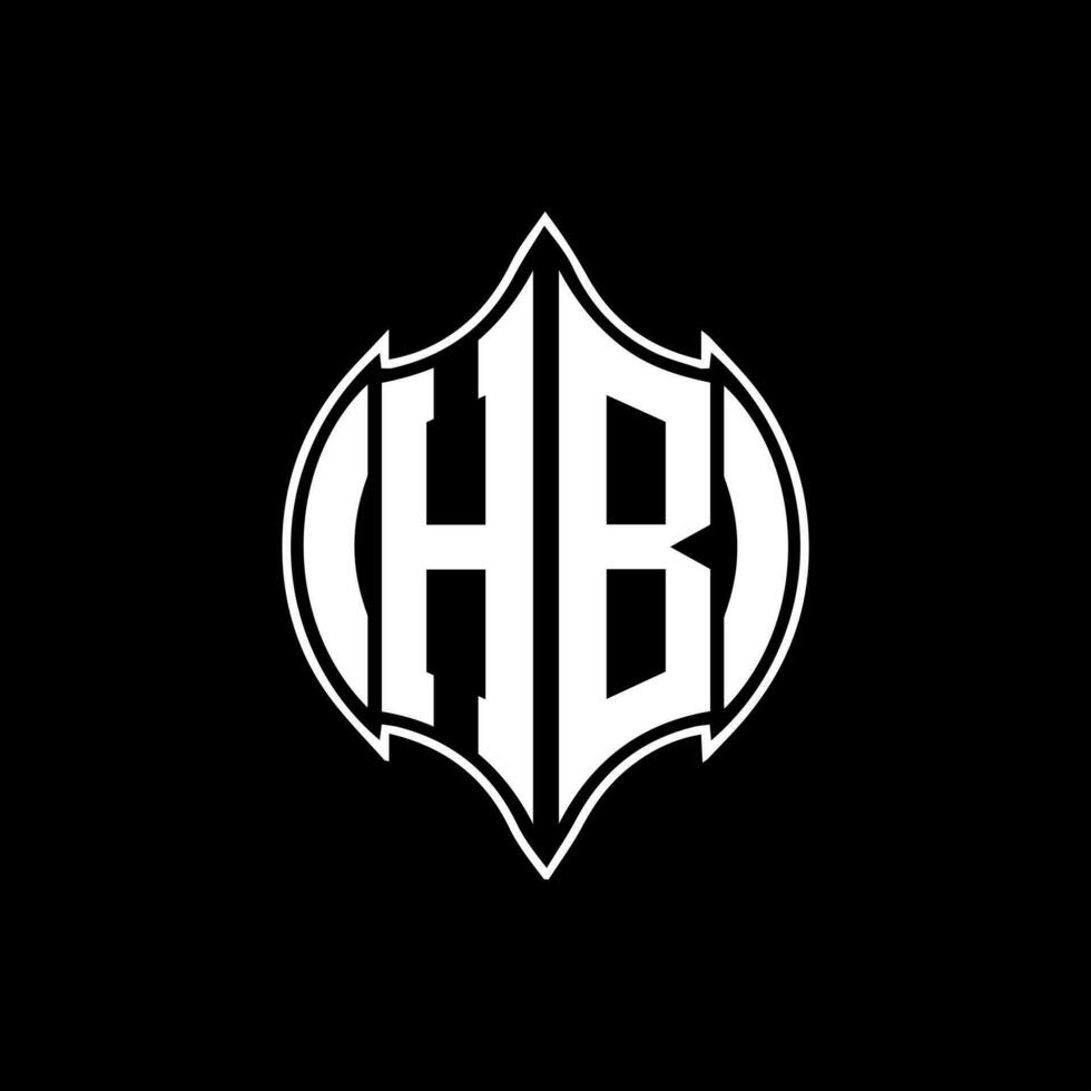 hb brev logotyp. hb kreativ monogram initialer brev logotyp begrepp. hb unik modern platt abstrakt vektor brev logotyp design.