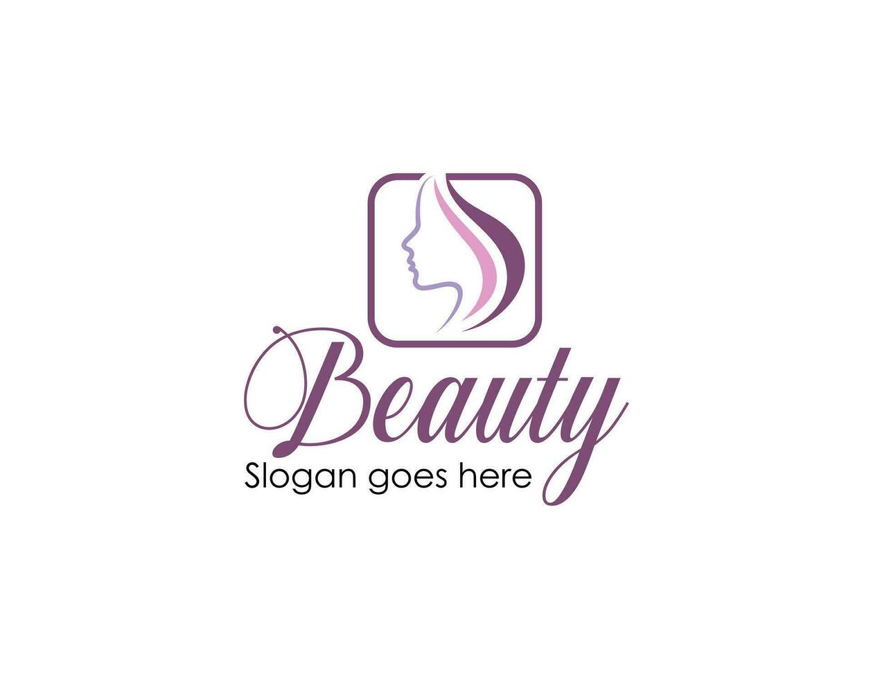 Elemente und Logos zum Schönheit Salon. Nagel Polieren, gepflegt weiblich Beine, schön Frau Gesicht, Wimper Verlängerung, bilden, Friseur. Vektor Abbildungen