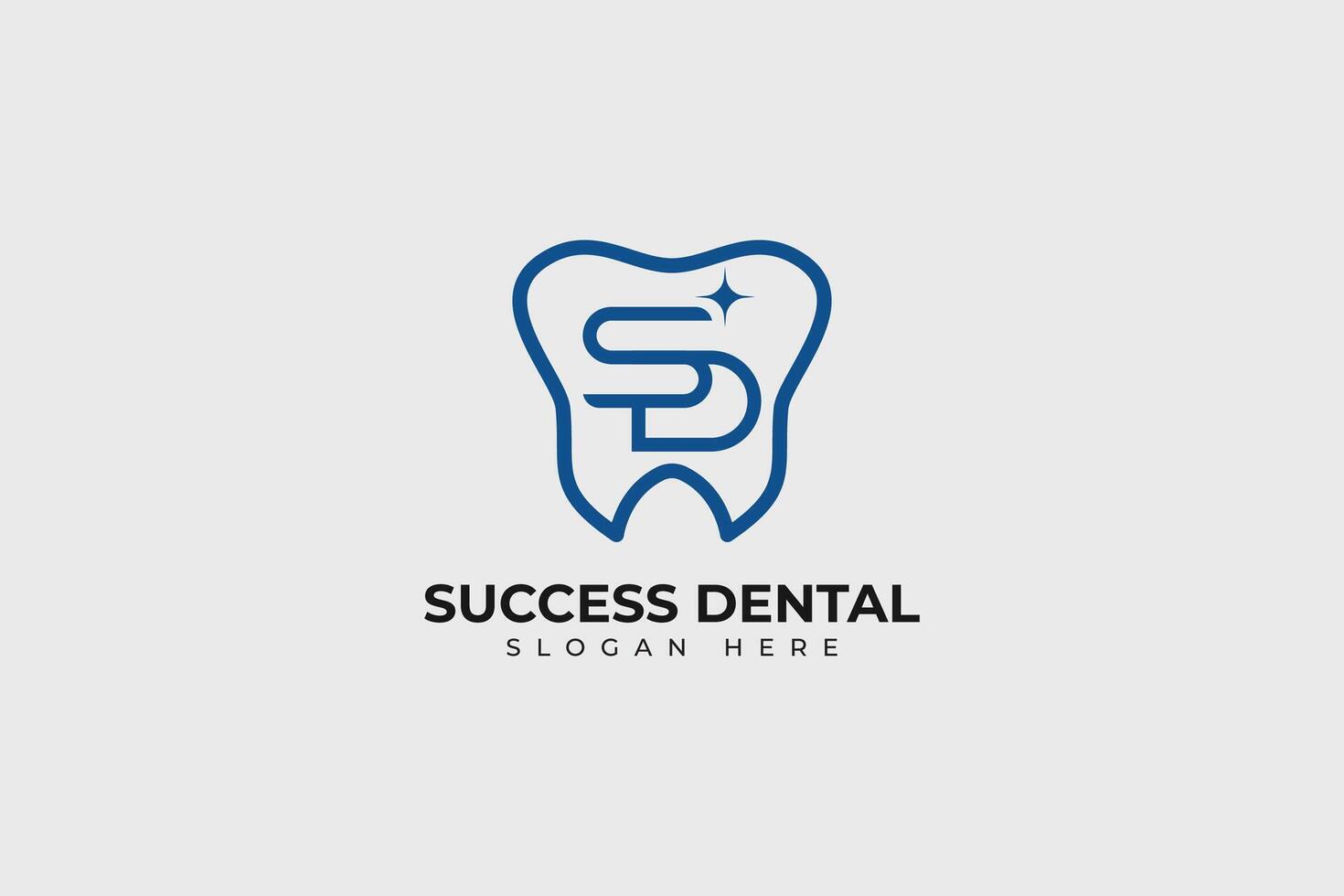 sd letztere Dental Logo und Symbol vektor