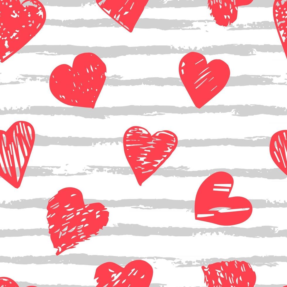 vektor sömlösa mönster med hjärtan form i modern stil. glad Alla hjärtans dag illustration. för tapeter, mönsterfyllningar, webbsida, texturer, textil, omslagspapper