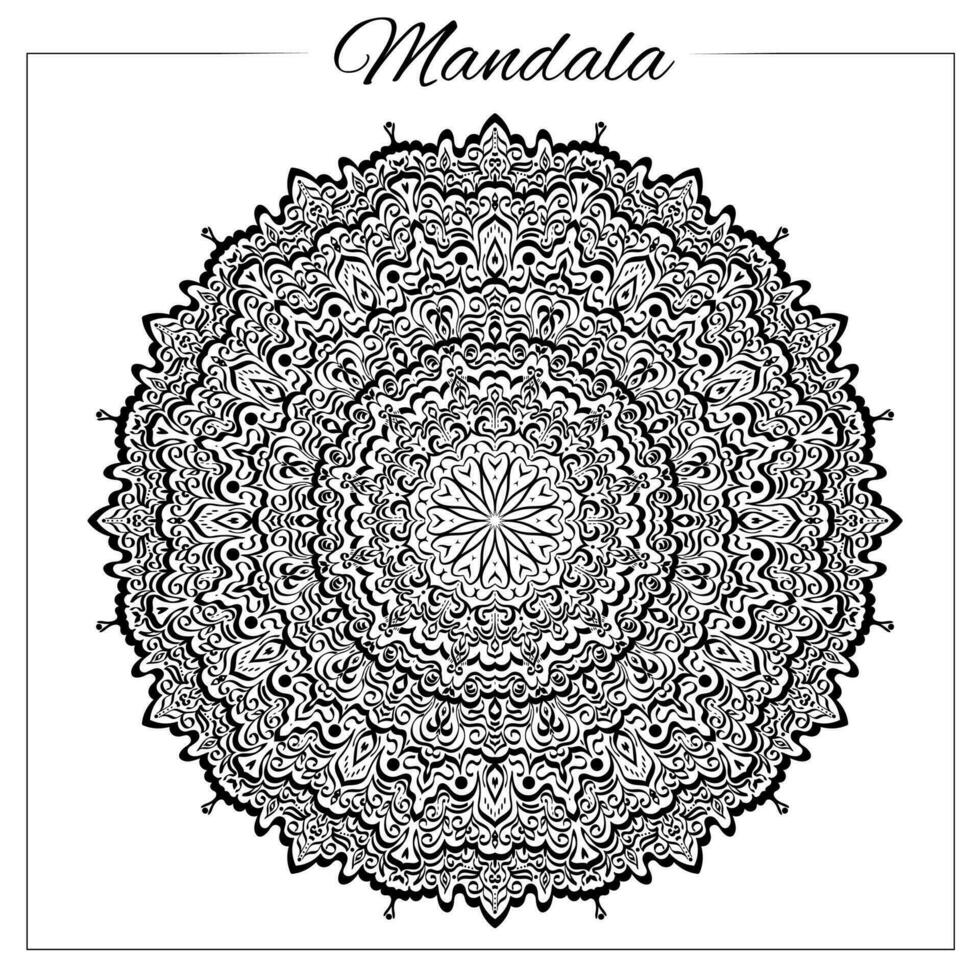 geometrisk cirkulär prydnad orientalisk stil. isolerat vektor mandalas för färg bok utskrift, design, logotyp, yoga, indisk och arabicum grafik.