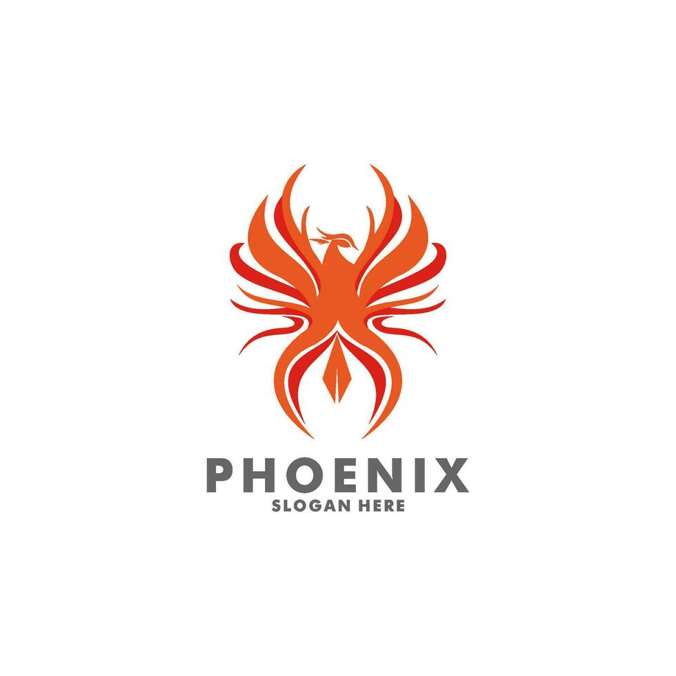 Phönix Flügel Logo Tier abstrakt, Luxus Phönix Logo Illustration Vorlage vektor