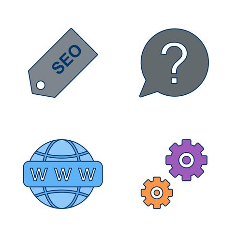 Satz von Vector SEO Search Engine Optimization Icons