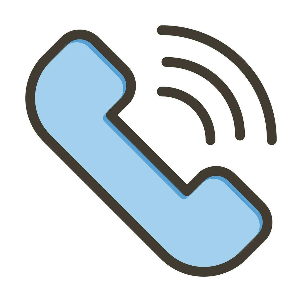 telefon ring upp vektor tjock linje fylld färger ikon för personlig och kommersiell använda sig av.
