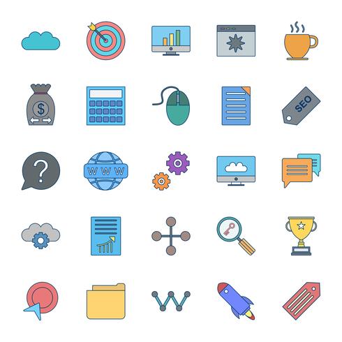 Satz von Vector SEO Search Engine Optimization Icons