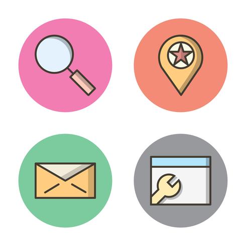 Satz von Vector SEO Search Engine Optimization Icons