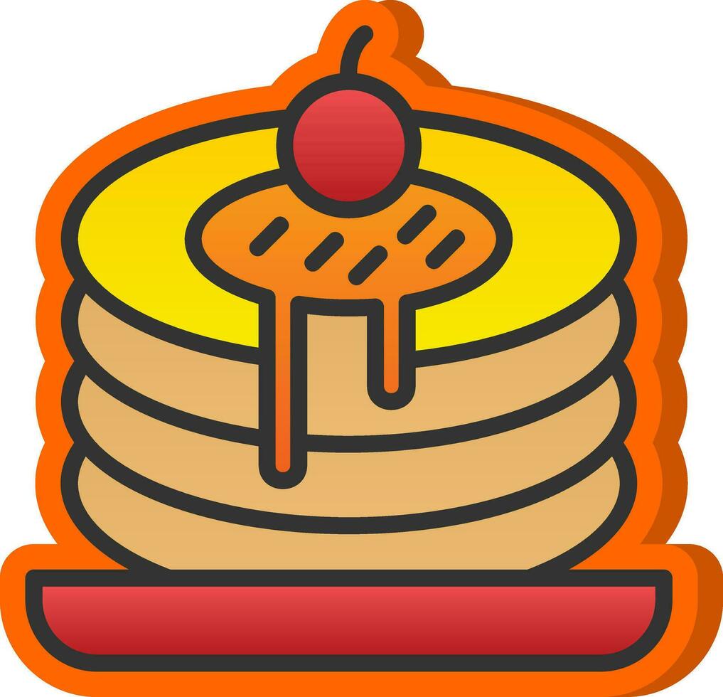 Pfannkuchen-Vektor-Icon-Design vektor