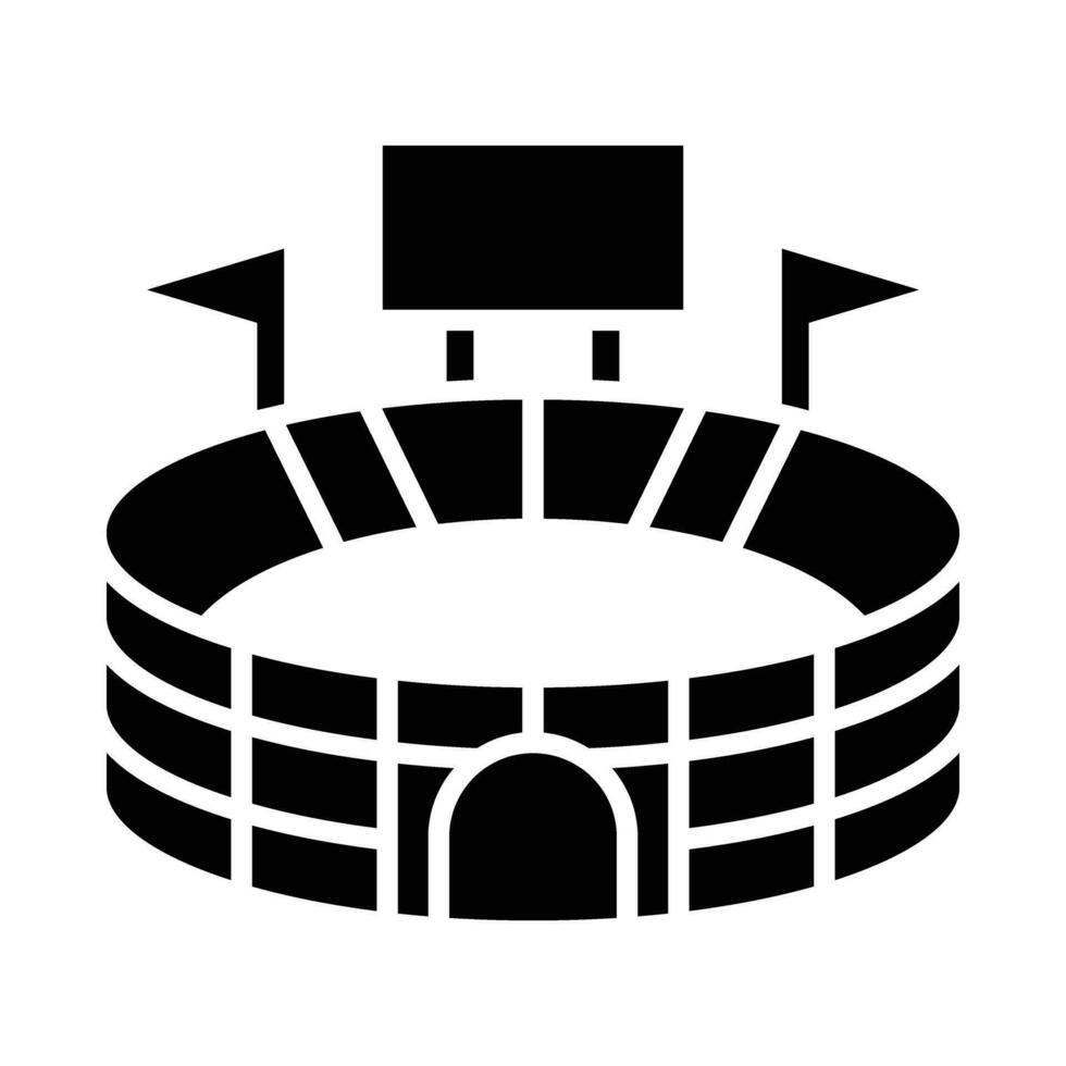 Stadion Vektor Glyphe Symbol zum persönlich und kommerziell verwenden.