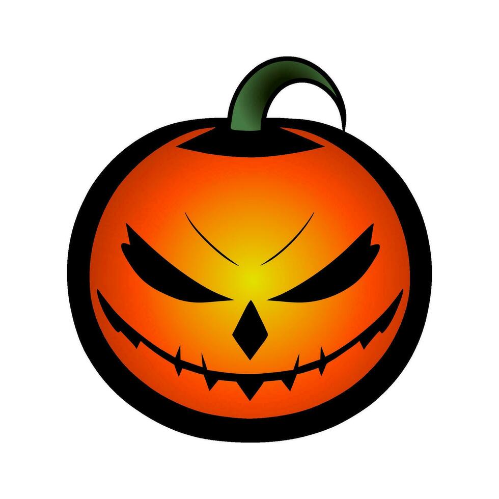 halloween pumpa symbol, skrämmande pumpa ansikte med ondska leende. domkraft o lykta ikon. vektor