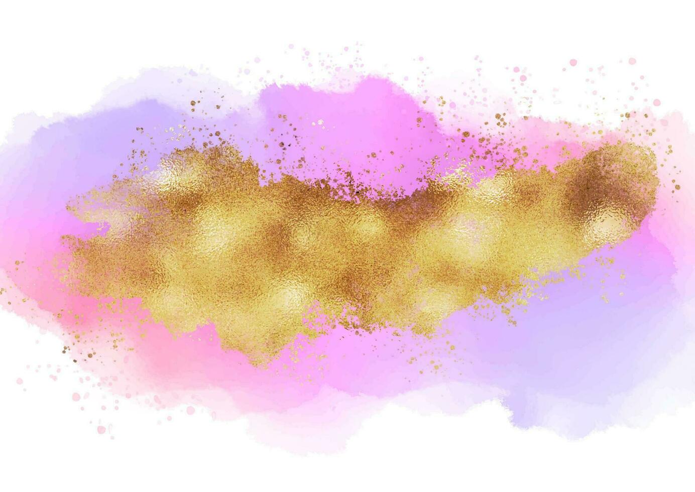 abstrakt Aquarell Hintergrund mit Gold Elemente vektor