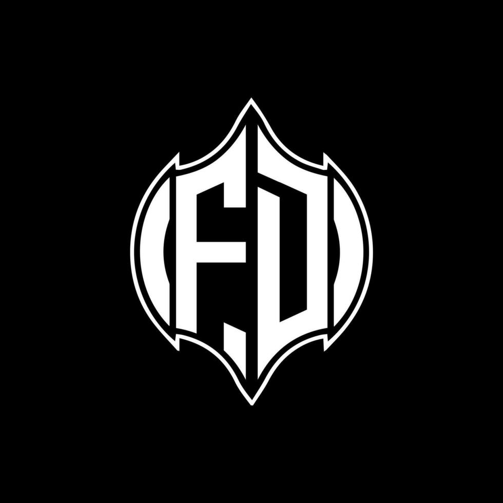 fd brev logotyp. fd kreativ monogram initialer brev logotyp begrepp. fd unik modern platt abstrakt vektor brev logotyp design.