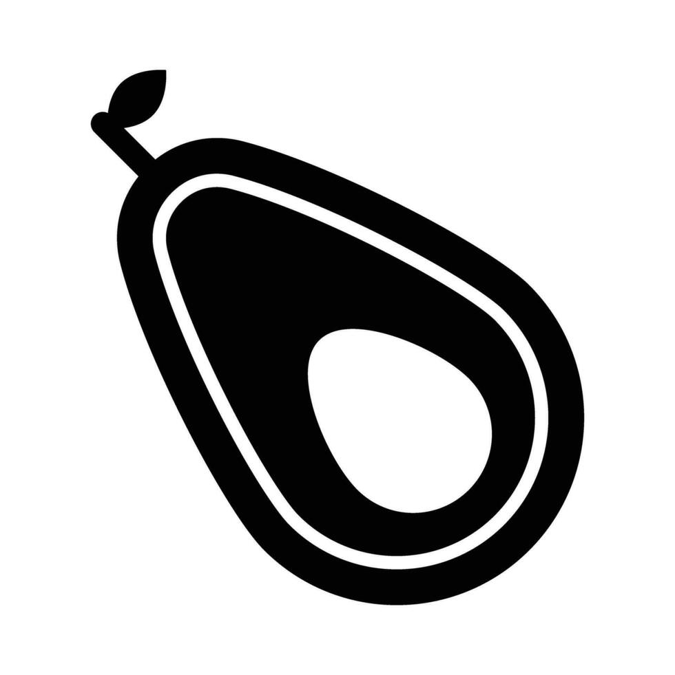 Avocado Vektor Glyphe Symbol zum persönlich und kommerziell verwenden.