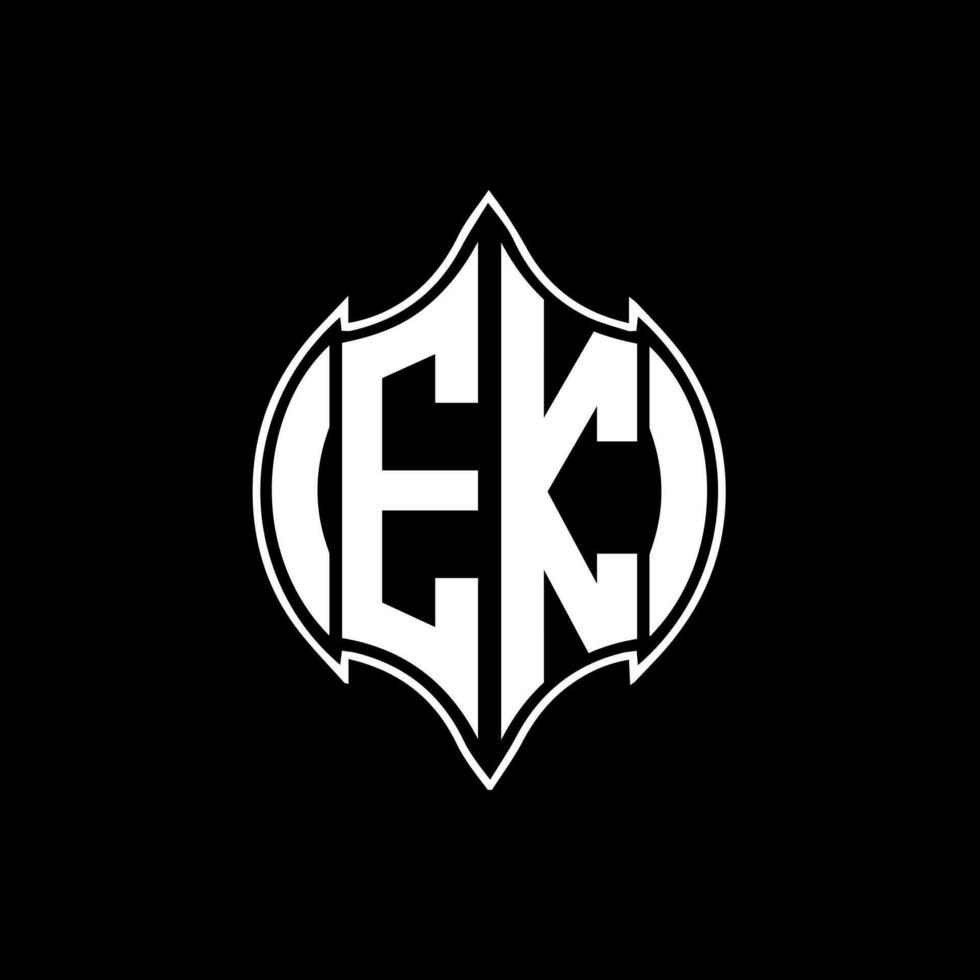 ek brev logotyp. ek kreativ monogram initialer brev logotyp begrepp. ek unik modern platt abstrakt vektor brev logotyp design.