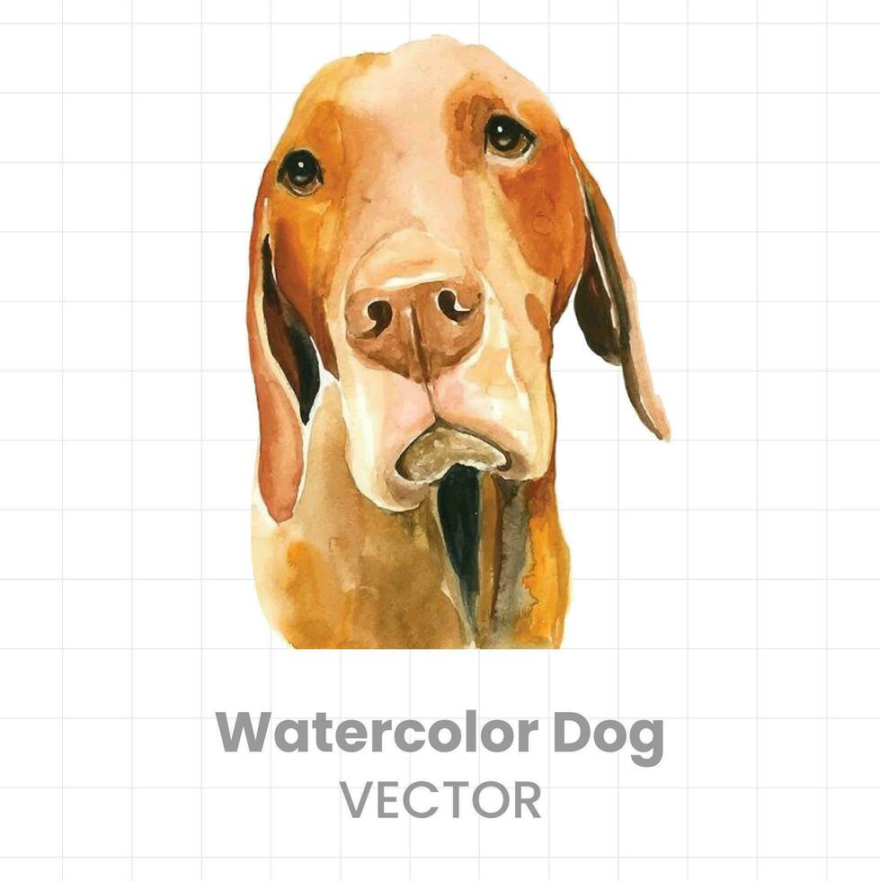 vattenfärg hund vektor illustration