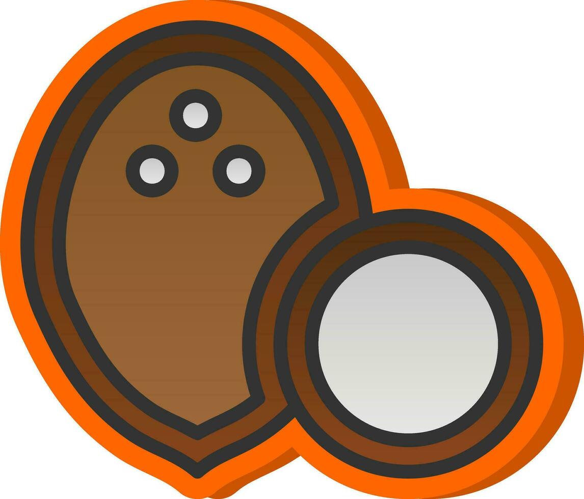 Kokosnuss-Vektor-Icon-Design vektor