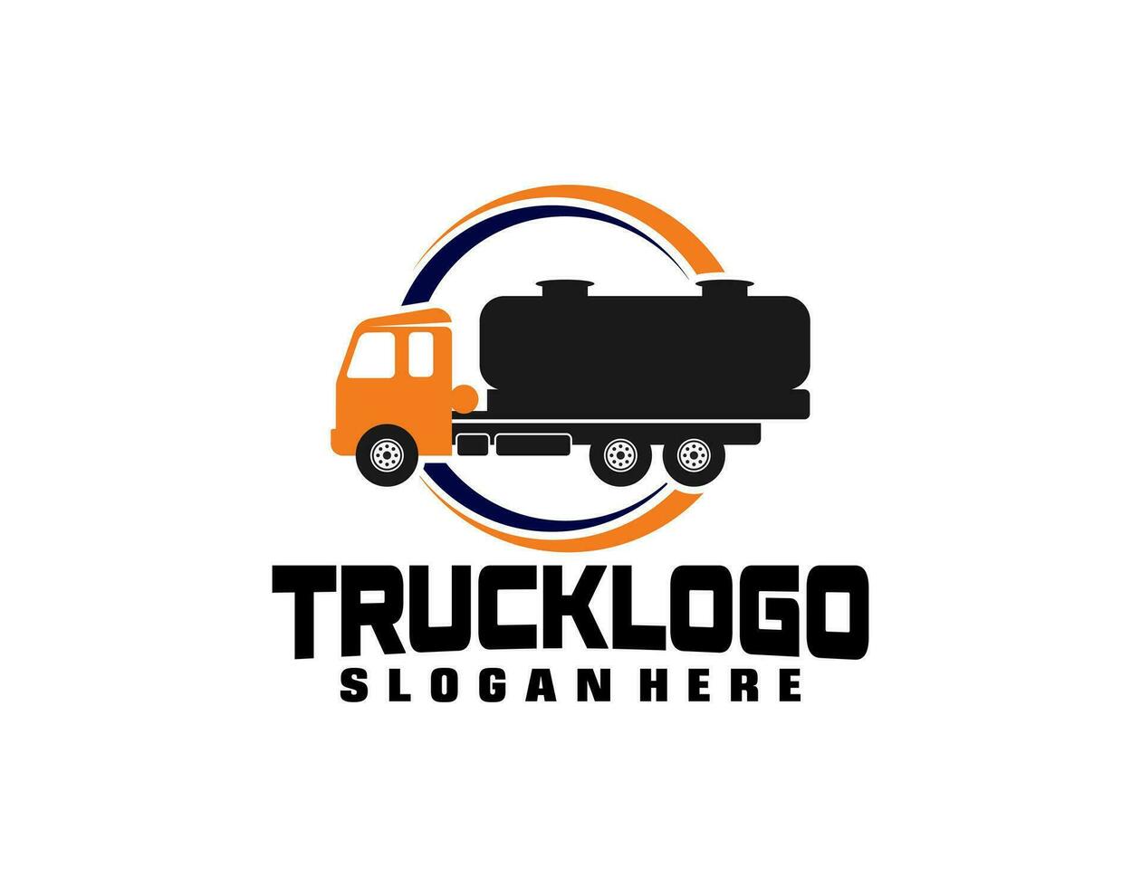Tankwagen-Logo-Vektor im Emblem-Stil vektor