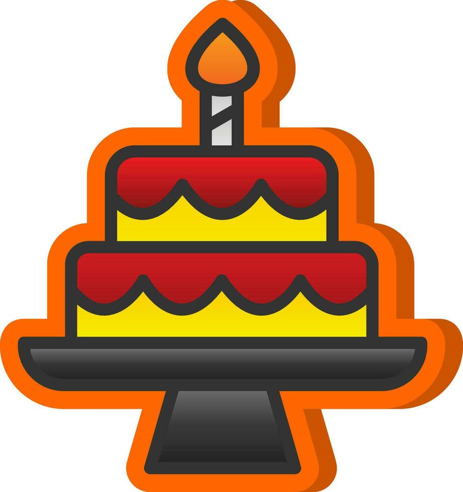 Kuchen-Vektor-Icon-Design vektor