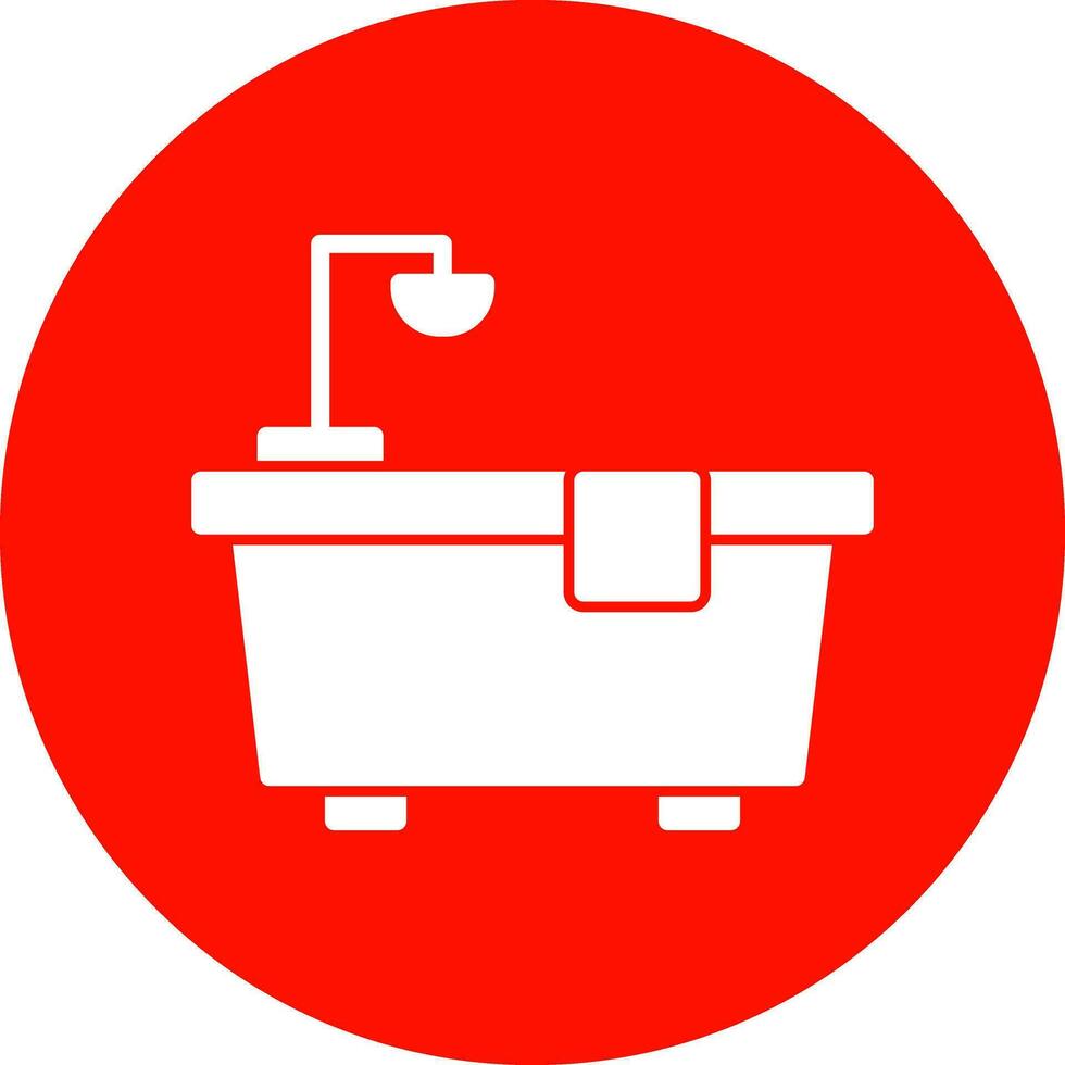 Badewanne-Vektor-Icon-Design vektor