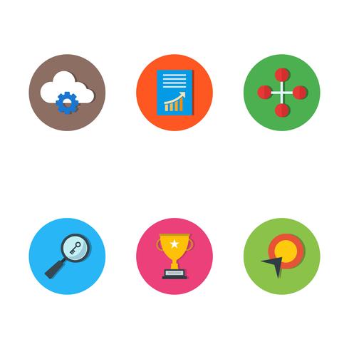 Satz von Vector SEO Search Engine Optimization Icons