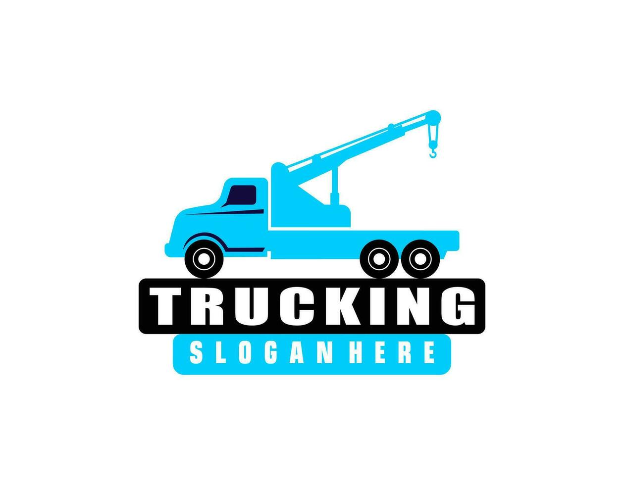 bogsering lastbil service logotyp vektor för transport företag. tung Utrustning mall vektor illustration för din varumärke.