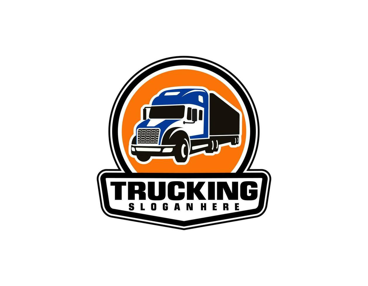 Semi-LKW-Logo-Design-Vektor vektor