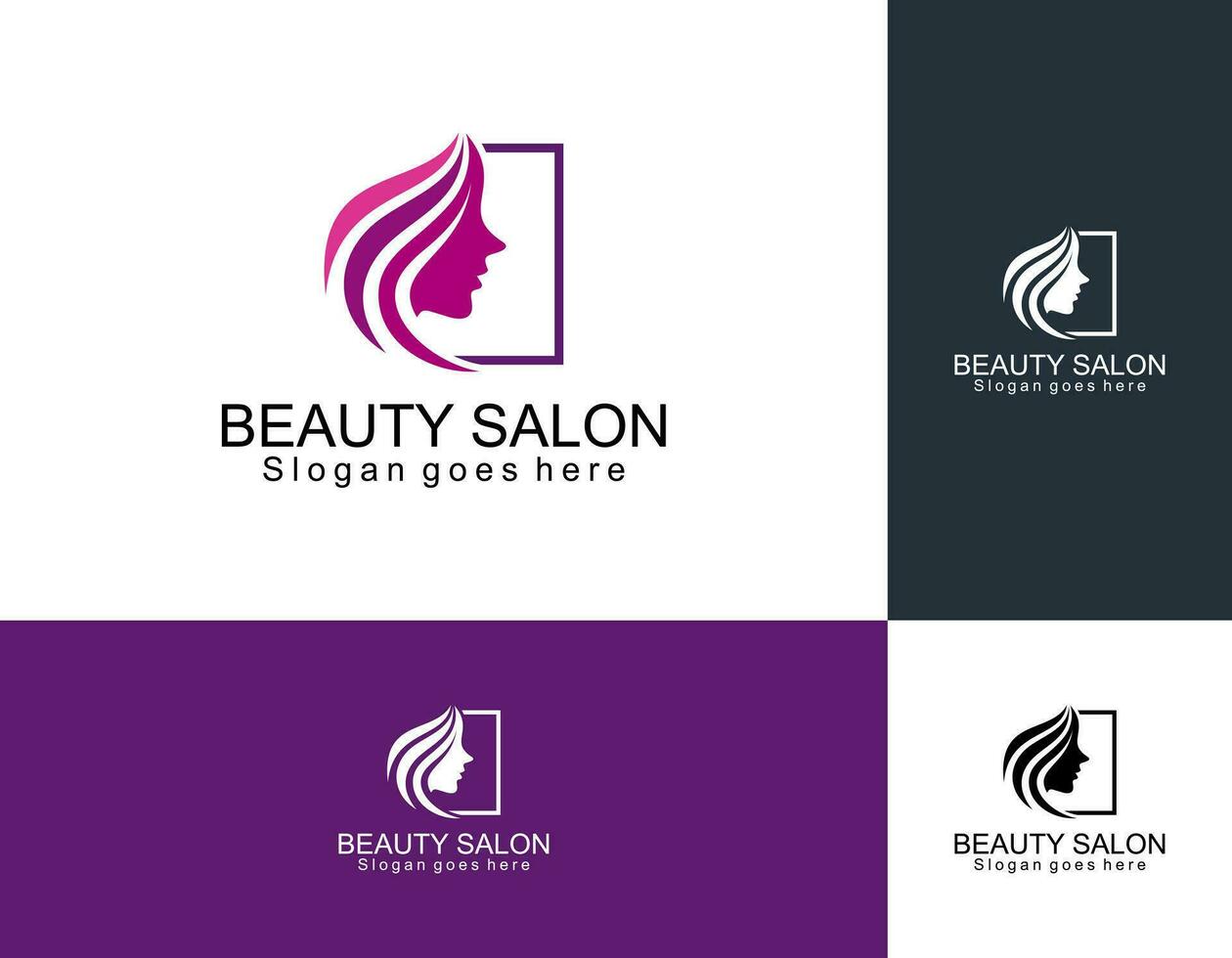 Vektor Schönheit Salon oder Friseur Symbol Designs isoliert auf Weiß Hintergrund