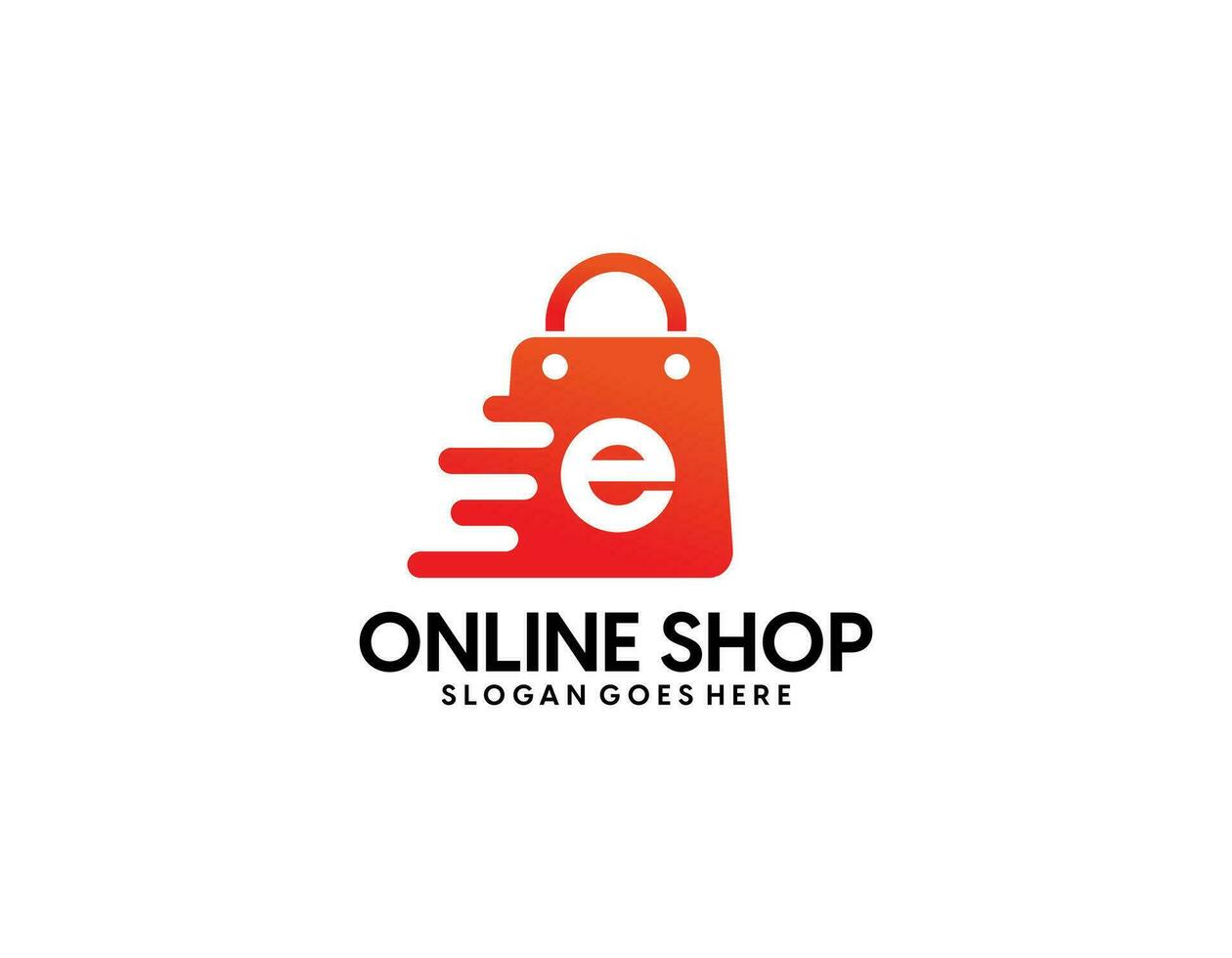 online butik logotyp mall design vektor