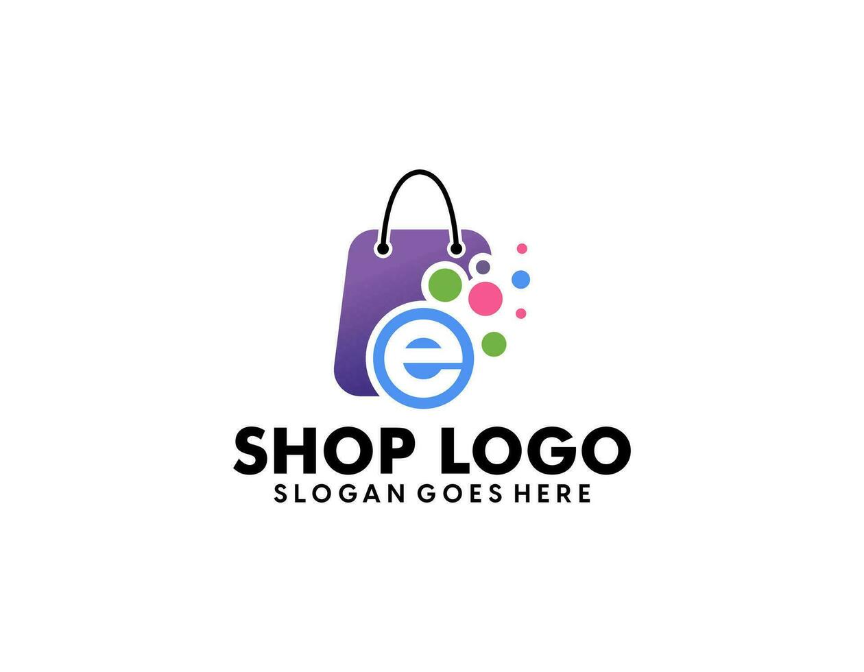glücklich Einkaufen Logo vektor